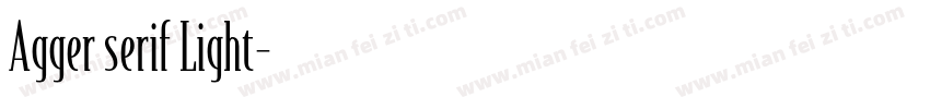 Agger serif Light字体转换